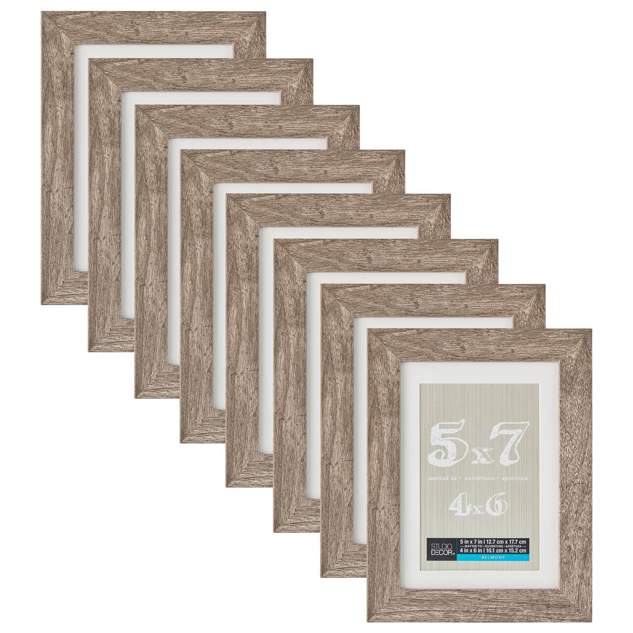 8 Pack: Gray Belmont Frame With Mat by Studio Décor®